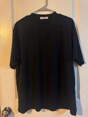 4th + reckless men’s solid black casual M short‎ sleeve shirt